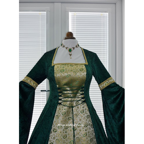 Renaissance Pagan Celtic Green Wedding Dress